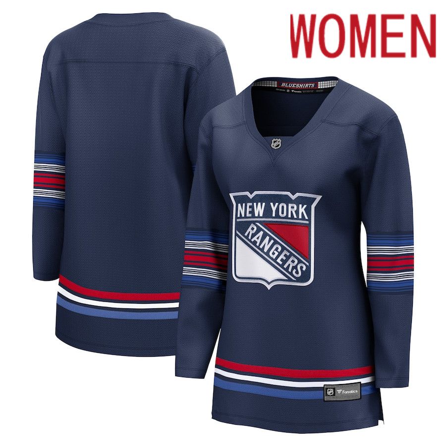 Women New York Rangers Fanatics Branded Navy Alternate Premier Breakaway NHL Jersey->women nhl jersey->Women Jersey